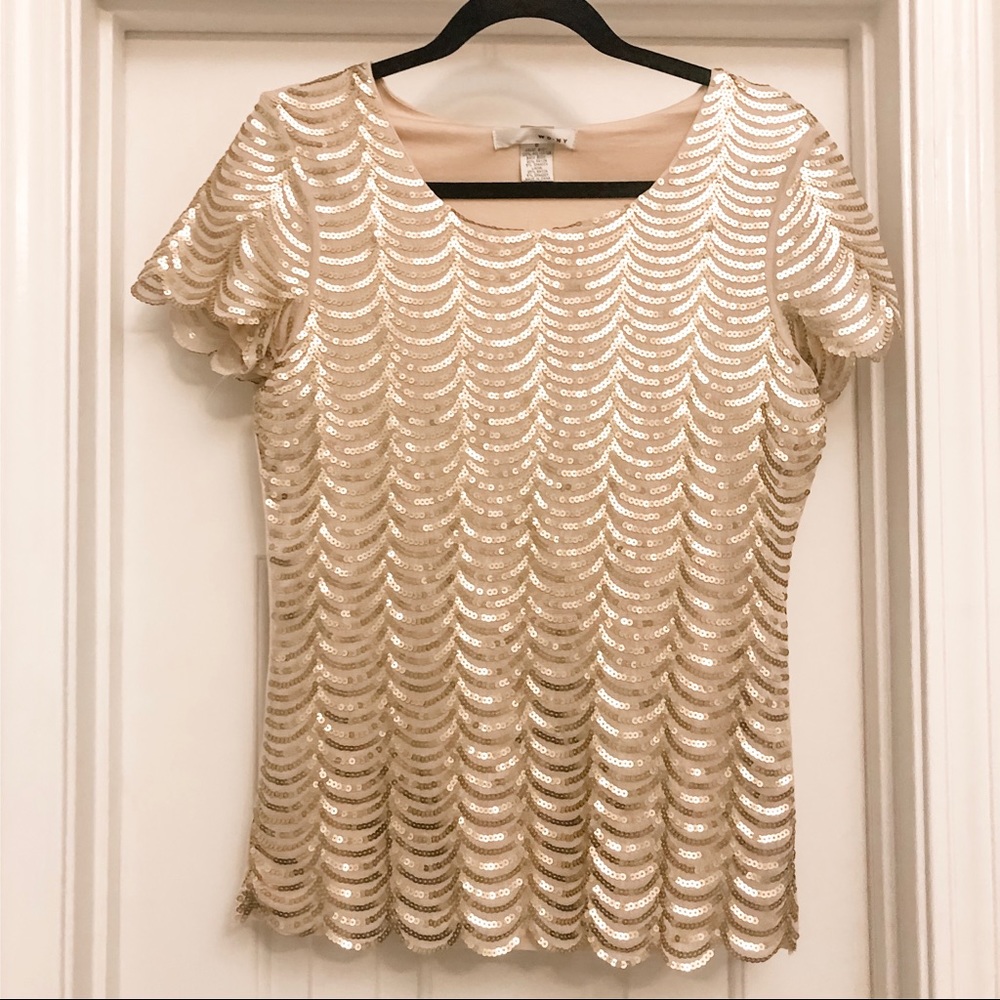 Gold sequin top